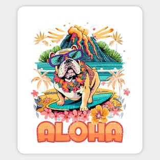 Aloha Surf Bulldog Hawaii Vintage Sticker